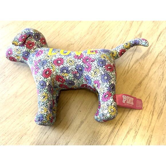 VTG Y2K Victorias Secret Dog Floral Flower LOVE Daisy Stuffed Animal Mini 2009 - Picture 3 of 12